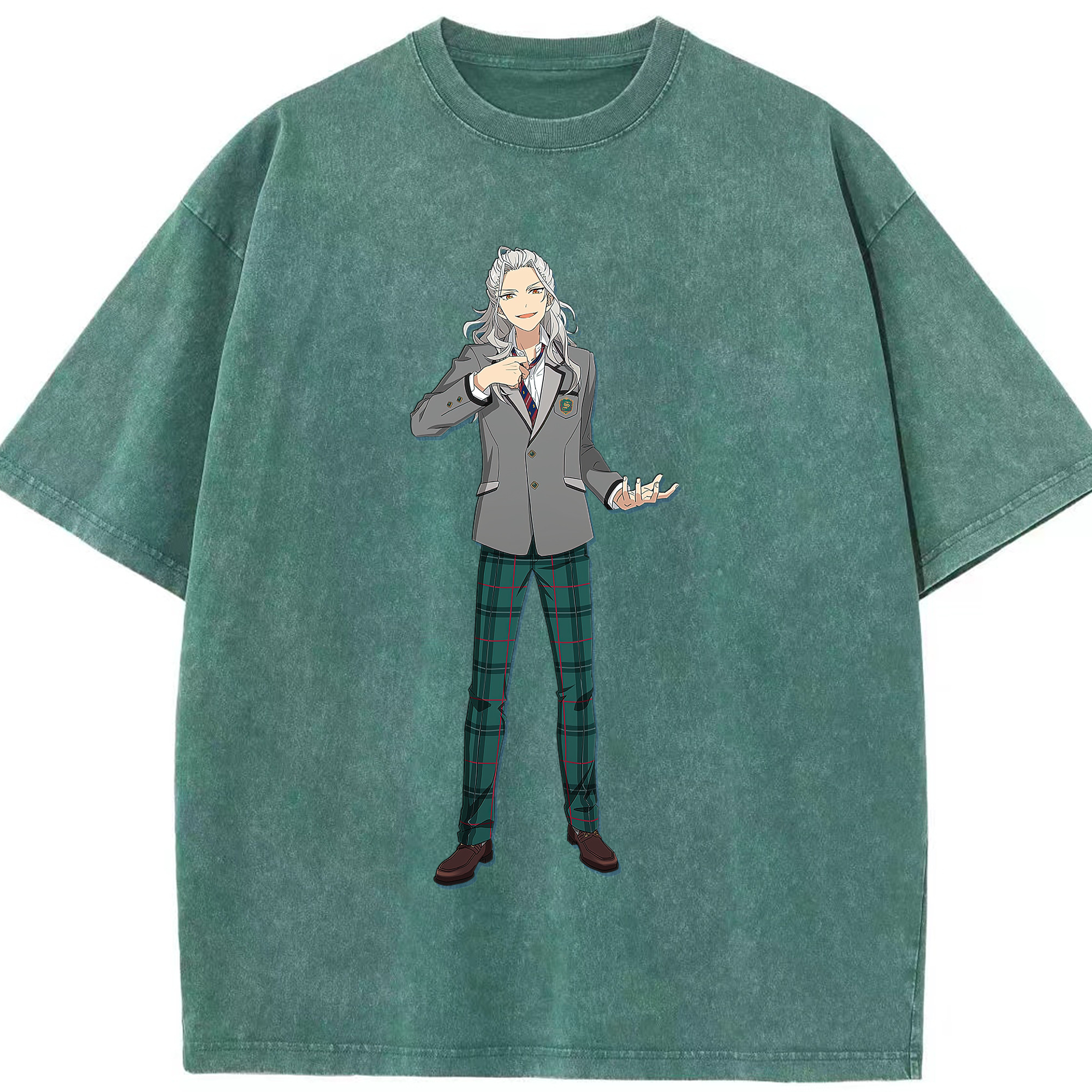 （画像用） あんさんぶるスターズ! Ensemble Stars 綿100% ヴィンテージ風 半袖Tシャツ（フロントプリント）